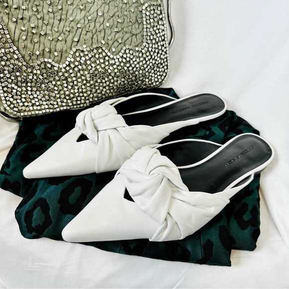 Rebecca Minkoff Coretta White Leather Mules - Picture 4 of 17